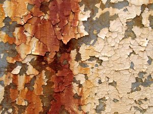 peeling rusty paint