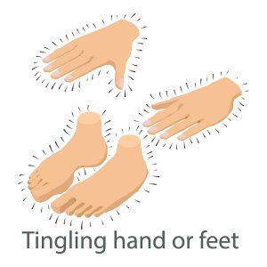 Tingling limb icon. Isometric illustration of tingling limb icon for web