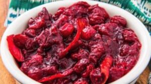 Bowl of Cranberry sauce